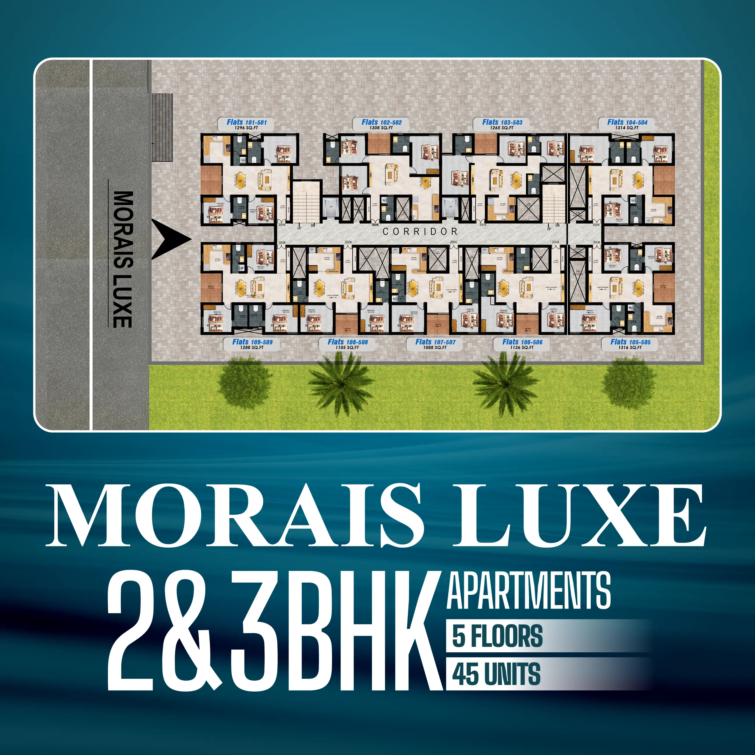 Morais tulip – Exterior View of Studio Apartment in Trichy