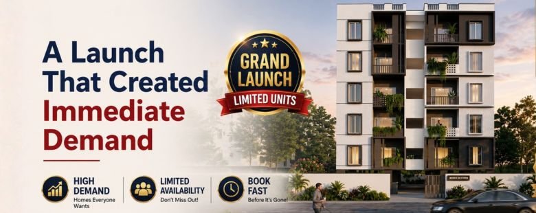 The project was launched on May 24, 2026, and by June 3, 2026, a majority of the units had already been booked.