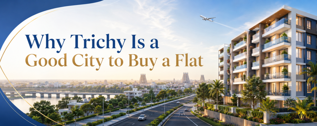 Trichy is known for its strong infrastructure, educational institutions, industrial growth, and peaceful lifestyle.This makes it easier for homebuyers to find flats in Trichy under 50 lakhs without compromising on location or basic lifestyle needs.