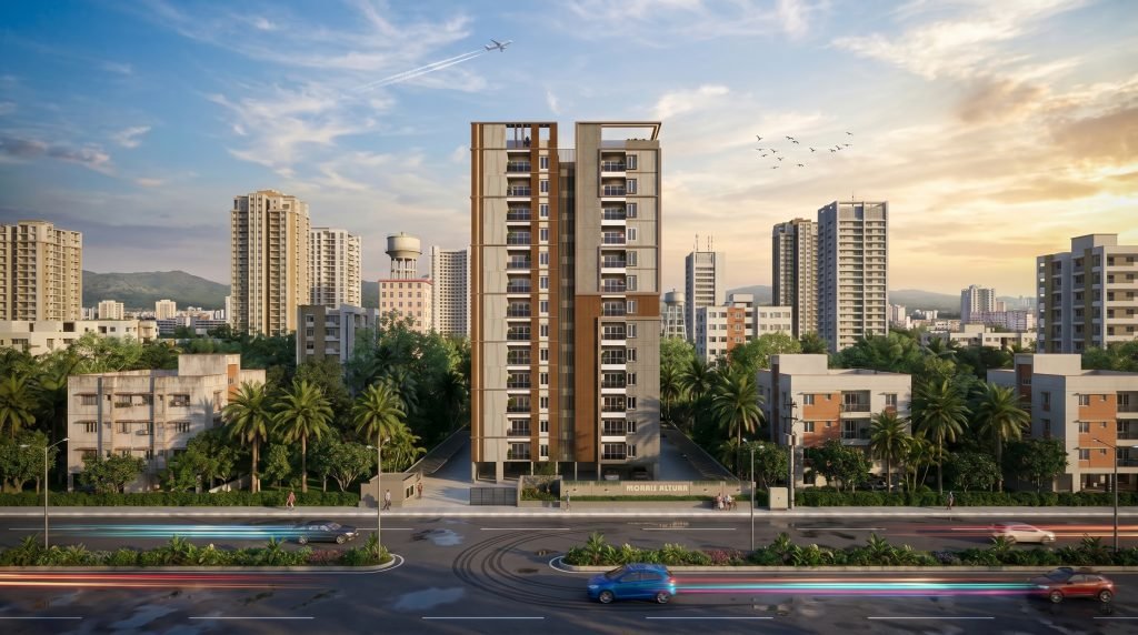 Morais Altura offers 104 homes across 14 floors, with 8 homes on each floor. It is one of the key high-rise residential projects in Morais City, bringing elevated living closer to Trichy International Airport.