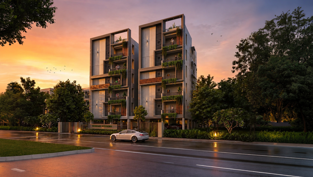 Morais Eden offers 30 exclusive homes across 5 floors, with 6 homes on each floor. The project features spacious 3 & 4 BHK apartments for families who want larger living spaces and premium comfort.