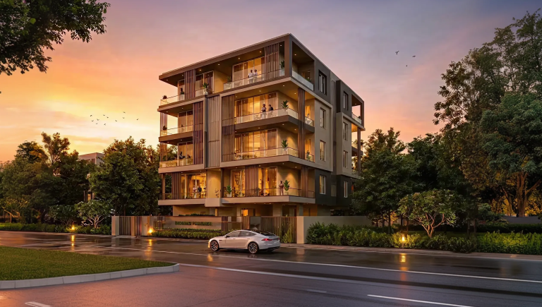 Morais Paradise offers 8 luxury residences across 4 floors, with only 2 homes on each floor. It is one of the most exclusive residential projects inside Morais City.