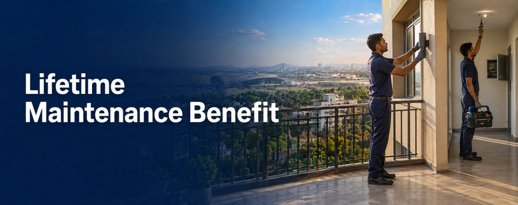 Morais Altura offers a Lifetime Maintenance Benefit, subject to applicable terms and conditions. This is designed to provide long-term value and reduce the concern of recurring maintenance expenses.