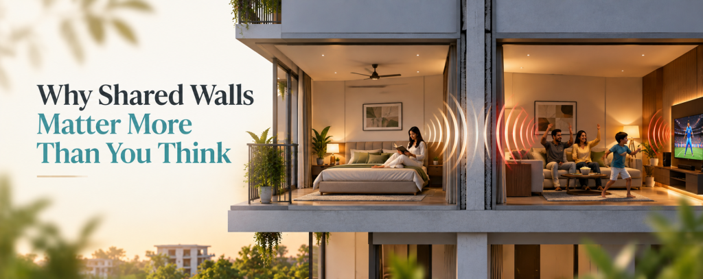 Homes designed without shared walls can help create a clearer separation between residences.