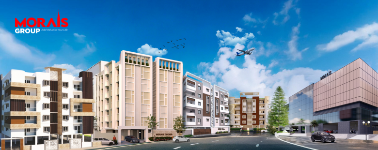 Morais City township combines residential projects like MM Divine, Agam Puram, and Shree Laya Apartments with commercial infrastructure, event venues, and lifestyle hubs.