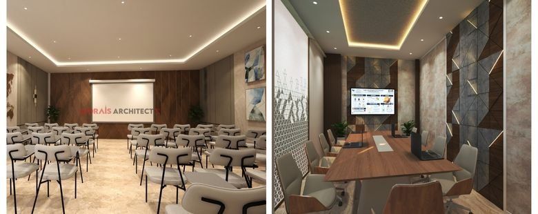 Morais Global Hub offers meeting and conference rooms that can be used as required.