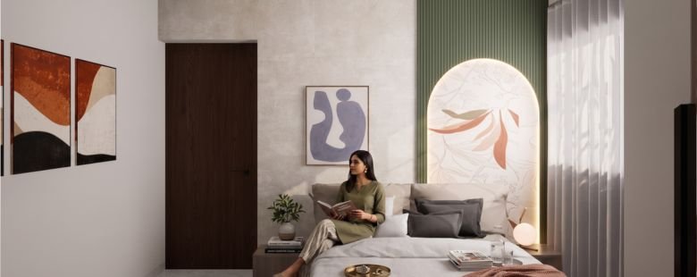 The bedrooms at Morais Eden are positioned to offer maximum acoustic isolation from the main living areas.