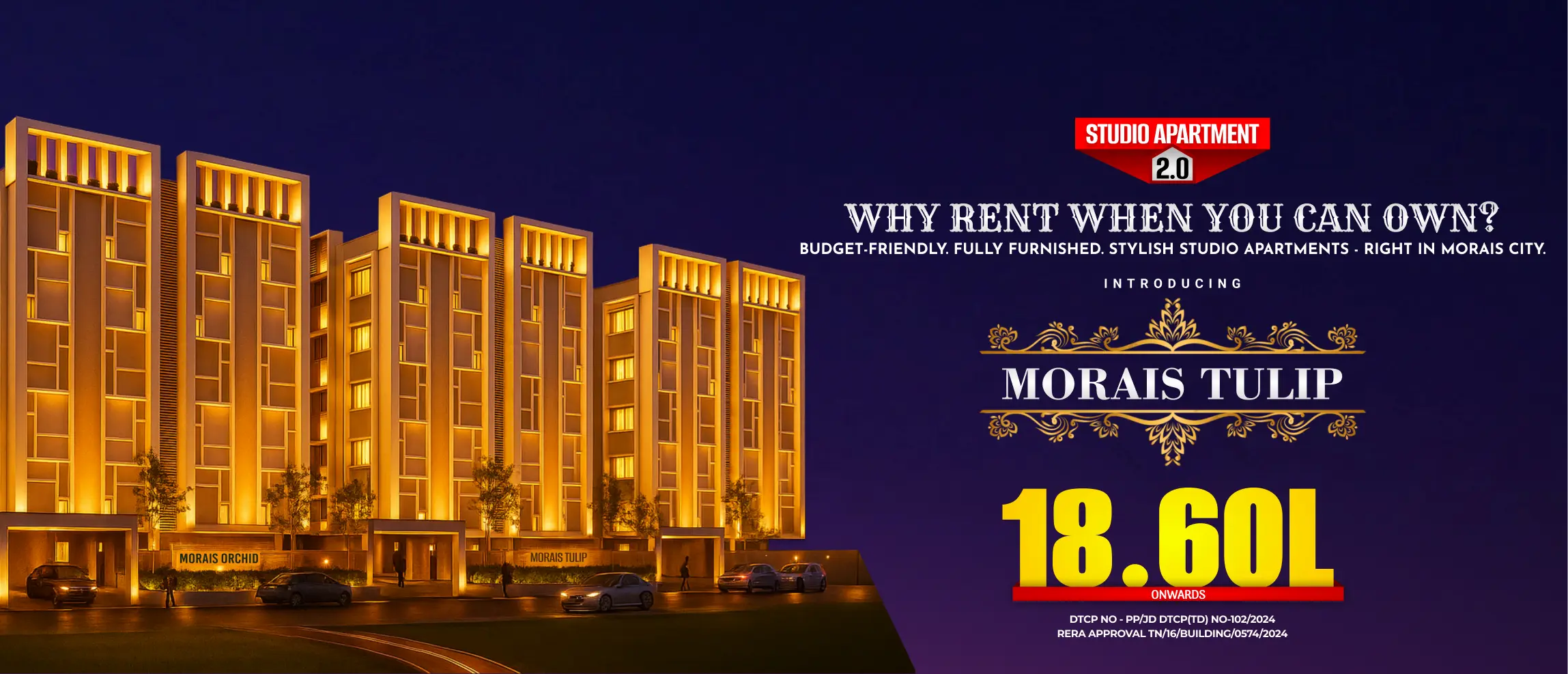 Affordable Studio Apartments for Sale in Trichy Morais City
